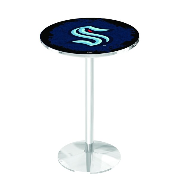 42" Chrome Seattle Kraken Pub Table